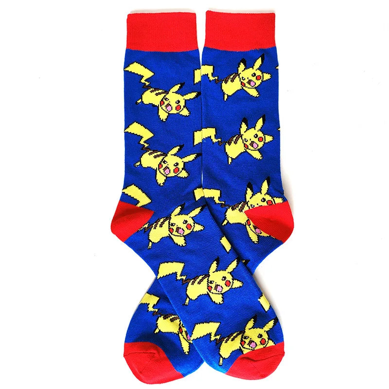 Pokémon Long Crew Socks – Pikachu, Eevee & Gengar Anime Cartoon Harajuku Athletic Socks