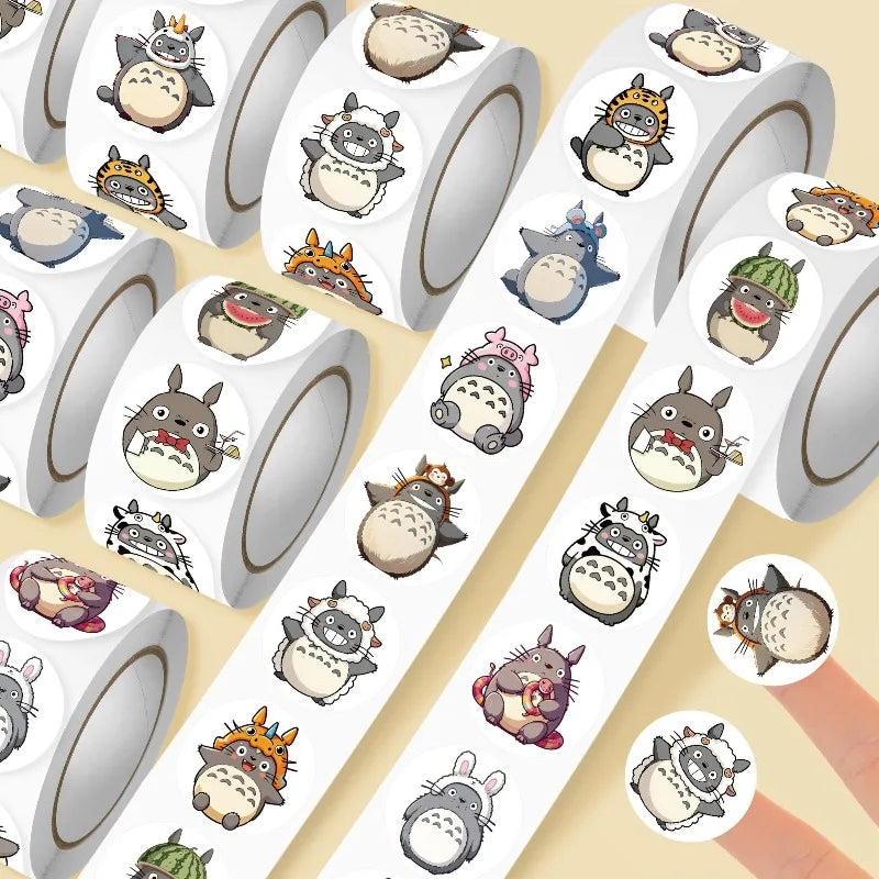 My Neighbor Totoro Waterproof Sticker Roll - 500 Pieces for Phone, Laptop and Water Bottle
