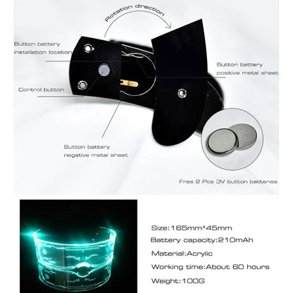 LED Light Up Sunglasses – Luminous Punk Goggles for Parties, Festivals & Christmas