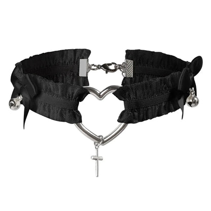 Gothic Lace Bow Garter Punk Heart Cross Choker Leg Ring Strap Women Lingerie