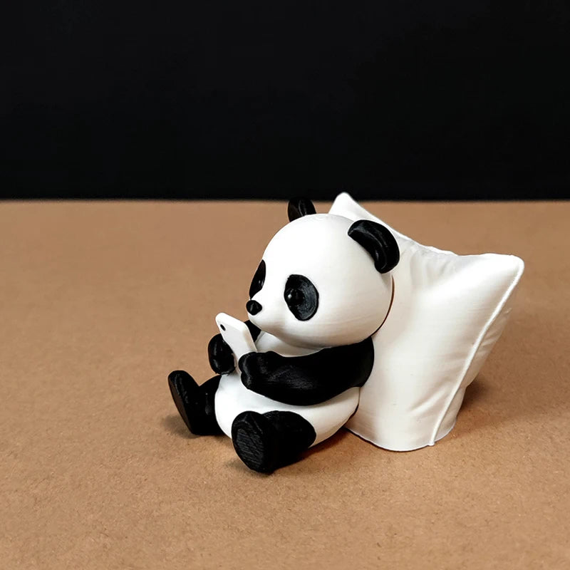 Cute Panda Sculpture Ornament – Creative Animal Figurine for Desk, Office & Car Decor