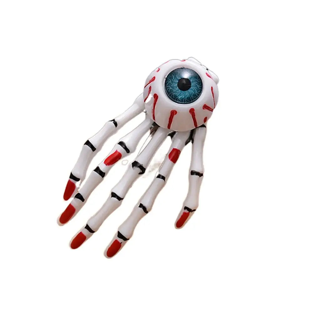 Skull Hand Bone Hair Clips Gothic Ghost Skeleton Claw Hairpin Halloween Accessory