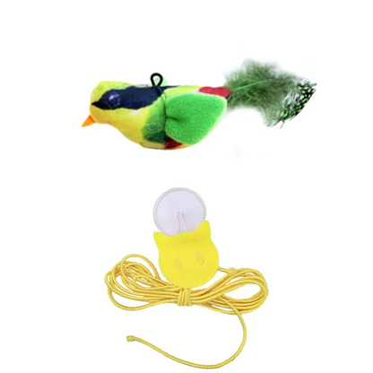 Pet Cat Toys for Indoor Cats Interactive Kitten Plush Toy with Bird Sound & Catnip
