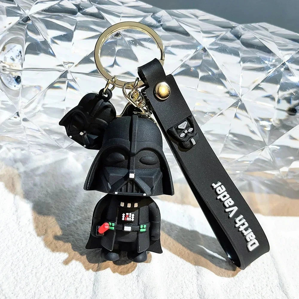 Anime Style Silicone Figure Keychain - Soft Rubber Cartoon Key Ring Charm