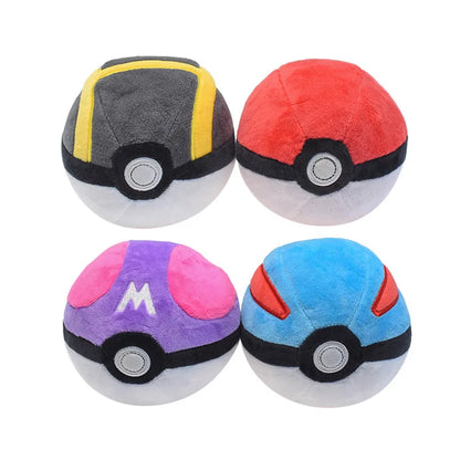 Pokeball Plush Set - Master Ball, Great Ball and Ultra Ball Soft Collectible Plush Toys