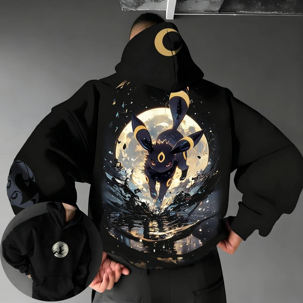 Pokémon Umbreon Printed Hoodie Sweatshirt – Loose Streetwear Pullover