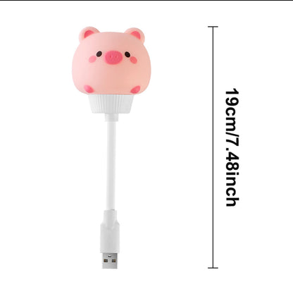 Cute Cartoon LED Night Light – USB Remote Control Bear, Chick & Kitten Bedside Lamp for Kids