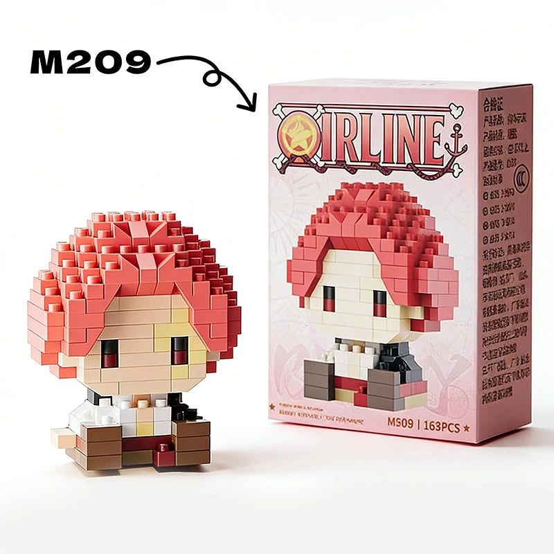 One Piece Sun God Nika Luffy Micro Building Block Figure – Mini Brick Anime Model Kit