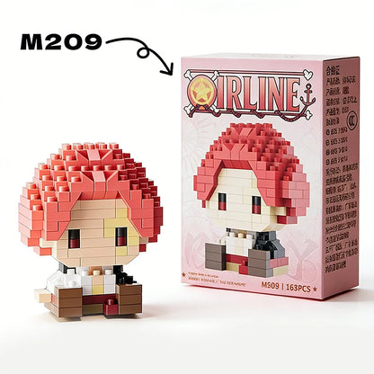 One Piece Sun God Nika Luffy Micro Building Block Figure – Mini Brick Anime Model Kit