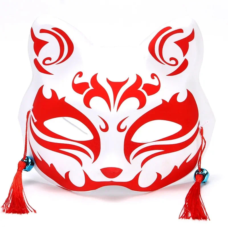 Anime Fox Half Face Cosplay Mask Demon Slayer Party Props