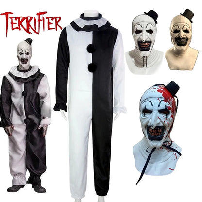 Art the Clown Terrifier 2 Cosplay Costume – Jumpsuit & Mask Set for Halloween