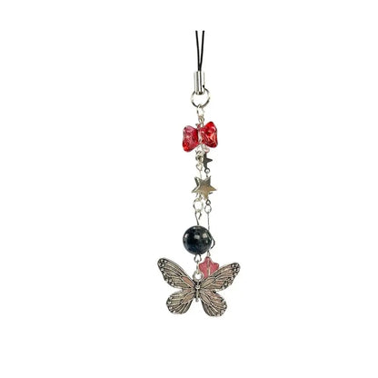 Y2K Butterfly Phone Charm Strap - Cute Phone Lanyard & Bag Pendant