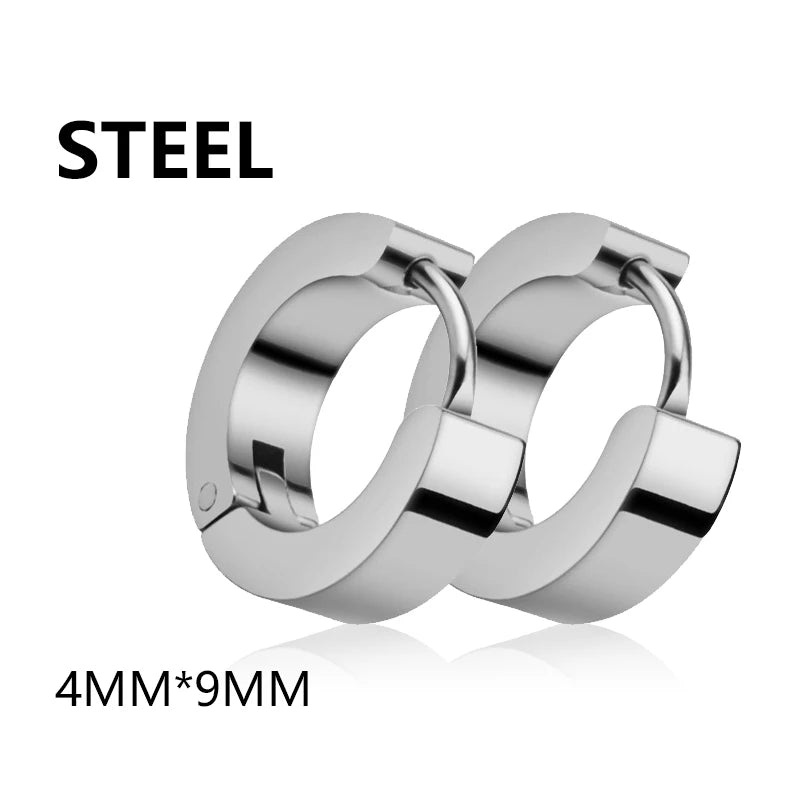 Spiky Thorn Stud Earrings - Punk Gothic Stainless Steel Ear Studs for Women and Men