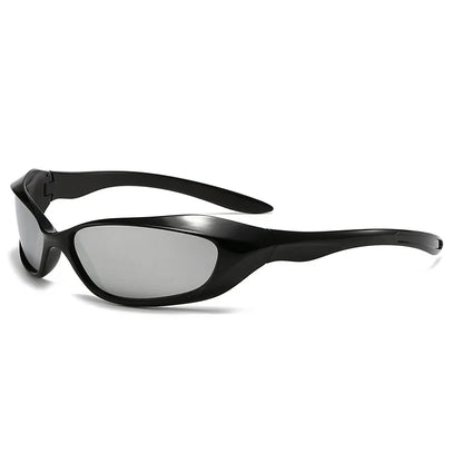 Y2K Punk Oval Sunglasses Colorful Mirror Shades Men Women