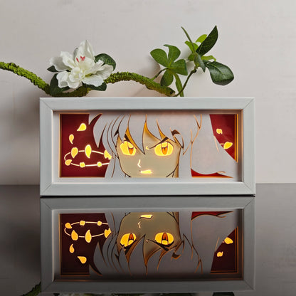 Anime Character 3D Paper Carved Light Box Lamp - LED Night Light Desk Decor