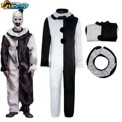 Art the Clown Terrifier 2 Cosplay Costume – Jumpsuit & Mask Set for Halloween