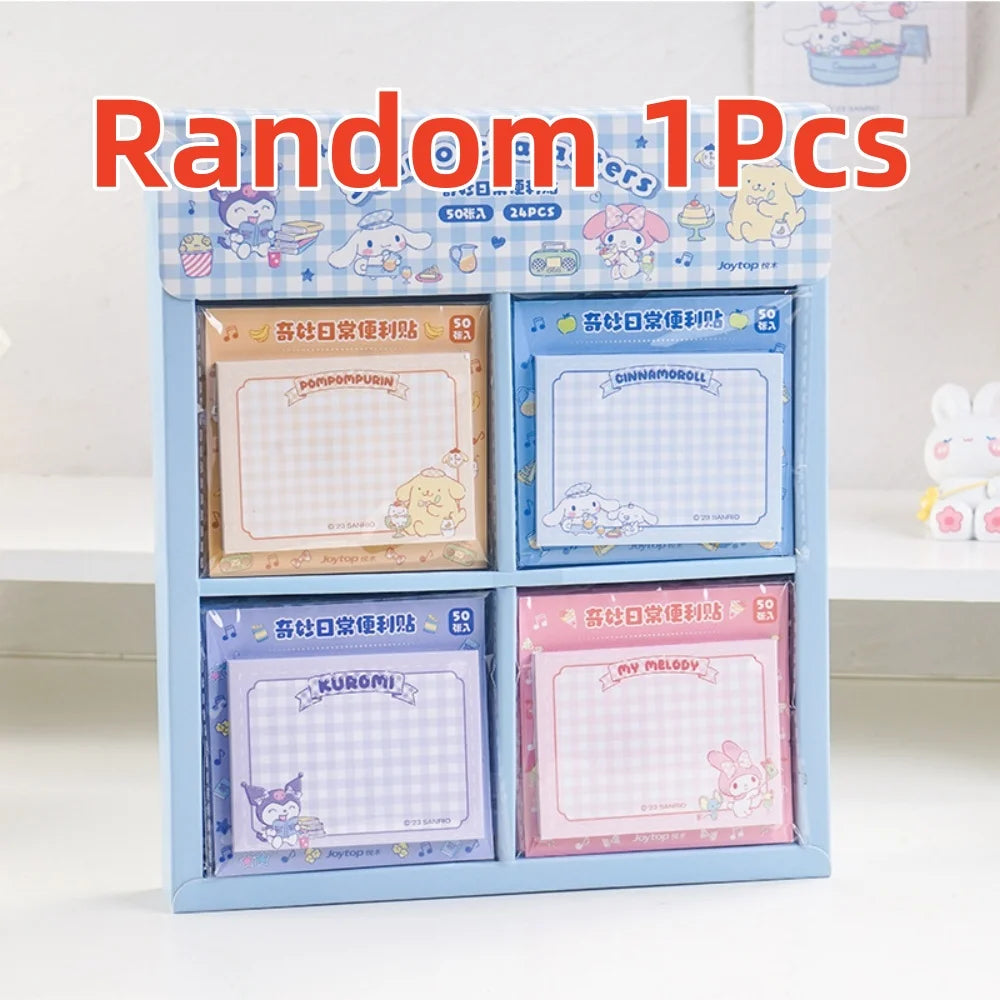 Genuine Sanrio Kuromi Cinnamoroll Melody Sticky Note Pads Cute Stationery Set