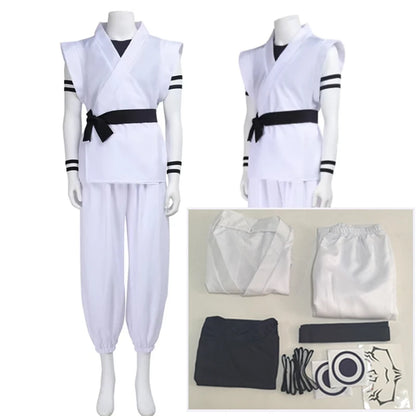 Jujutsu Kaisen Sukuna Cosplay Costume Set – Anime Kimono Outfit with Tattoo Stickers