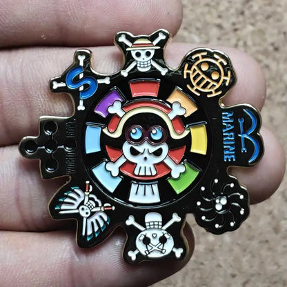 One Piece Gear 5 Luffy Enamel Pin - Anime Lapel Badge Brooch