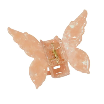 French Retro Butterfly Hair Claw Clips – Acetate Back-of-Head Updo Hair Grabbers for Women