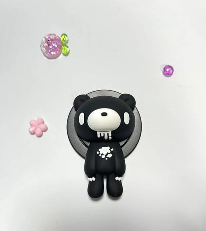 Gothic Bloody Bear Phone Grip and Stand, 360° Rotating Horror Design