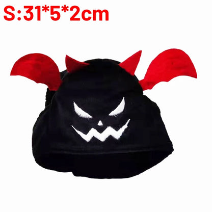 Halloween Pet Devil Pumpkin Headset - Funny Dog Cat Costume Hat Headgear