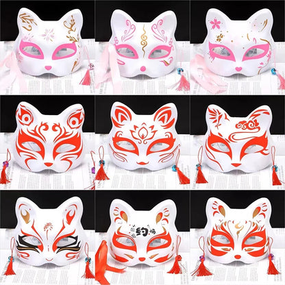 Anime Fox Half Face Cosplay Mask Demon Slayer Party Props