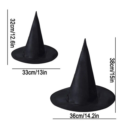 Halloween Wizard Hat Black Pointed Witch Magician Hat Party Costume Cosplay