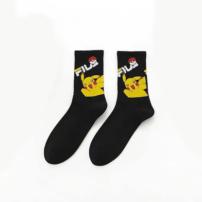 Pokémon Long Crew Socks – Pikachu, Eevee & Gengar Anime Cartoon Harajuku Athletic Socks
