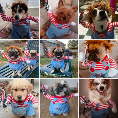 Halloween Pet Costume for Dogs and Cats, Funny Cosplay Pullover Outfit
