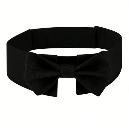 Dog Bow Tie Collar – Adjustable Cat Tuxedo Necktie for Weddings & Parties