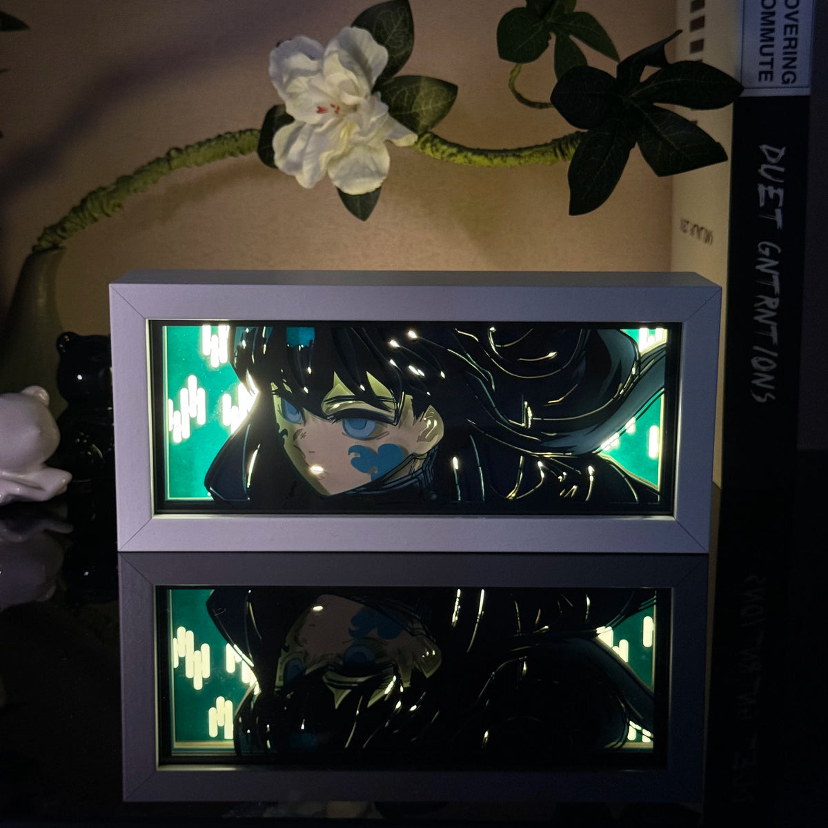 Anime Character 3D Paper Carved Light Box Lamp - LED Night Light Desk Decor