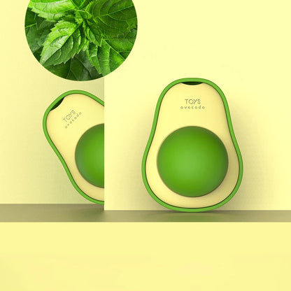 Avocado Catnip Ball Rotatable Cat Toy - Wall Stickup Mint Ball for Kittens