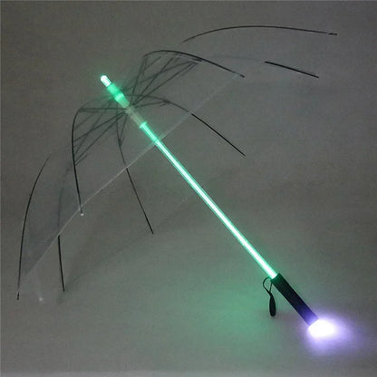Lightsaber Umbrella LED Light up Rain ProofGolf Umbrellas for Rain Sun, Creative Glowing Umbrella Gifts for Men/Women/Kids