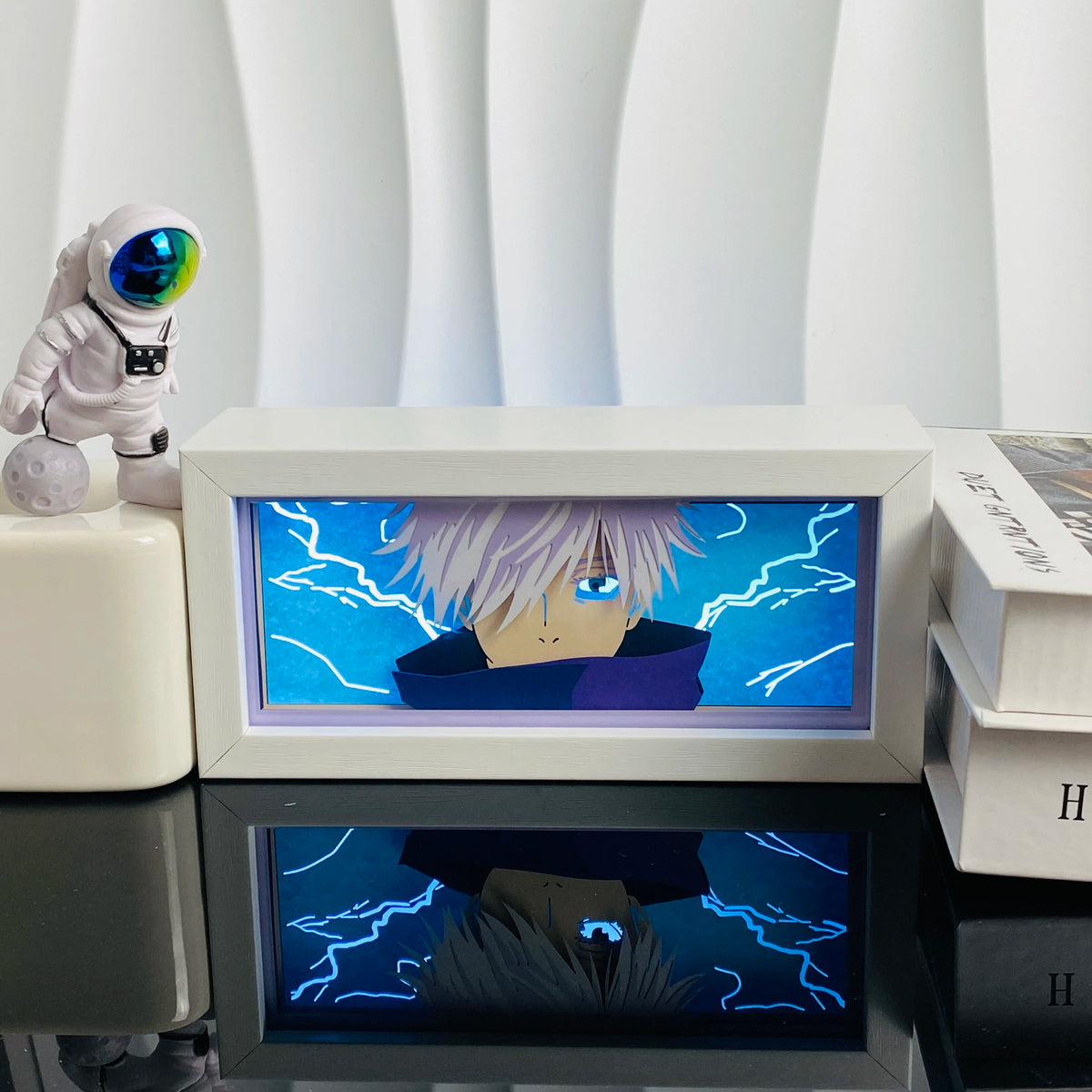 Anime Character 3D Paper Carved Light Box Lamp - LED Night Light Desk Decor