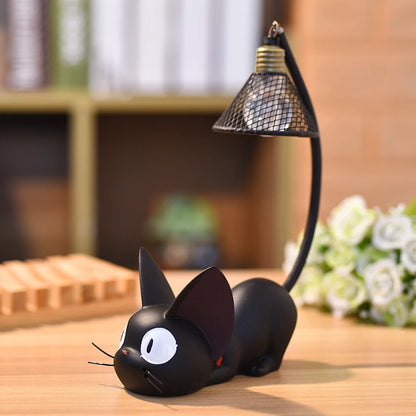 Black Cat Night Light – Resin Desktop Table Lamp Cartoon Cat Figurine Home Decor