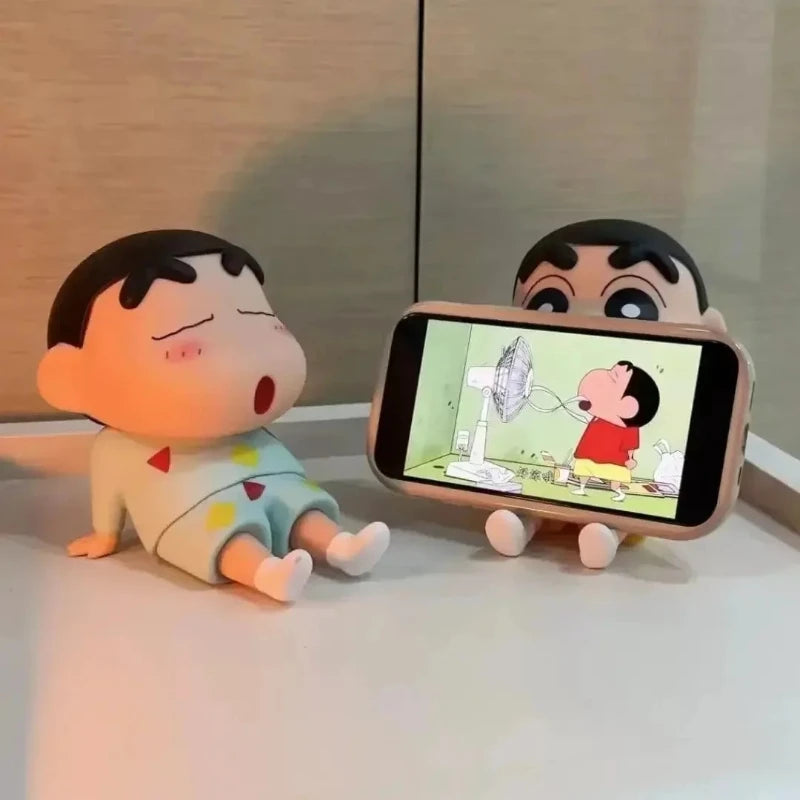 Kawaii Crayon Shin-Chan Anime Phone Holder - Cute Desktop Figure Gift Decor
