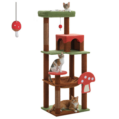 Multi-Level Cat Tree with Scratching Posts - Cat Tower Condo for Indoor Cats