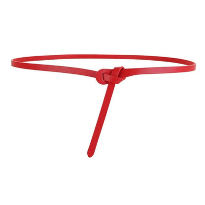 Genuine Cowhide Leather Knotted Belt for Women – Soft Gothic Retro Corset Girdle for Dresses