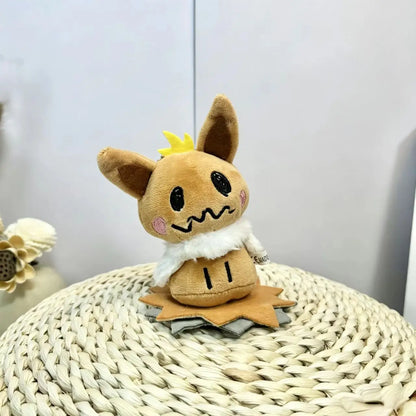 Pocket Monster Eevee & Mimikyu Plush Keychain - Cute Anime Bag Charm