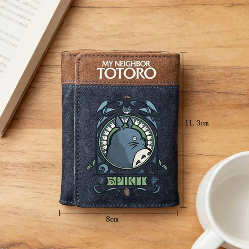 Totoro Canvas Mini Wallet Compact Card Holder Coin Purse