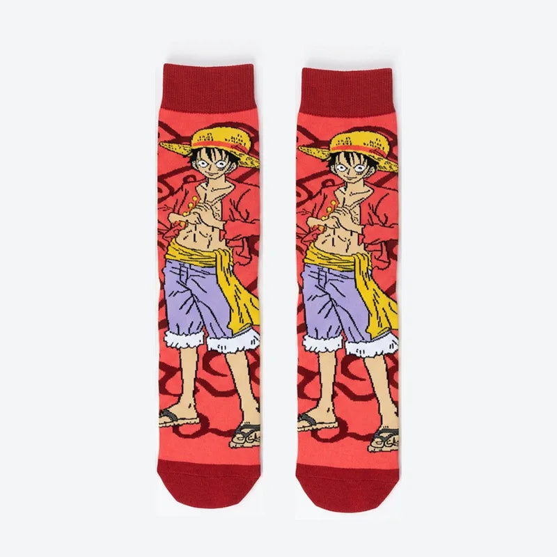 One Piece Luffy & Zoro Gear 5 Cotton Crew Socks – Unisex Anime Streetwear