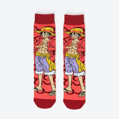 One Piece Luffy & Zoro Gear 5 Cotton Crew Socks – Unisex Anime Streetwear