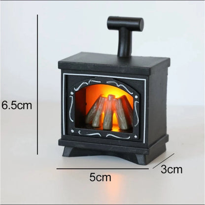 Mini Cat Fireplace LED Night Light Fridge Magnet – Cozy Kitchen & Bedroom Decor