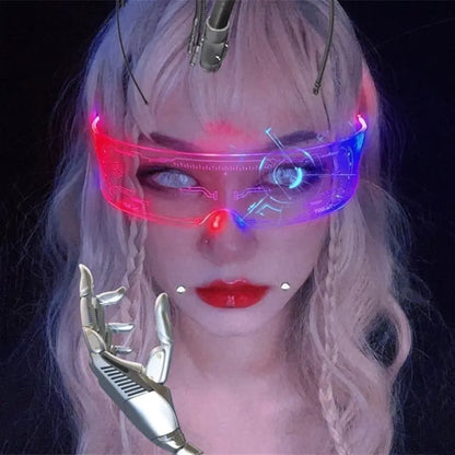 LED Light Up Sunglasses – Luminous Punk Goggles for Parties, Festivals & Christmas