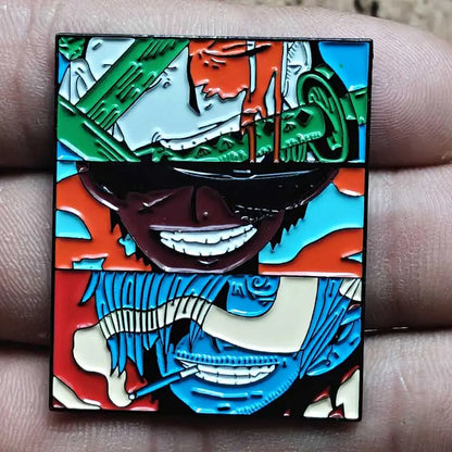 One Piece Gear 5 Luffy Enamel Pin - Anime Lapel Badge Brooch