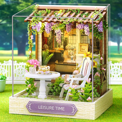 DIY Miniature Wooden Doll House Kit – Handmade 3D Puzzle Room Model with Furniture