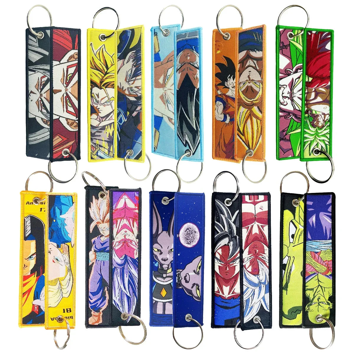 Dragon Ball Embroidered Keychain Lanyard - Anime Badge Holder & Key Strap
