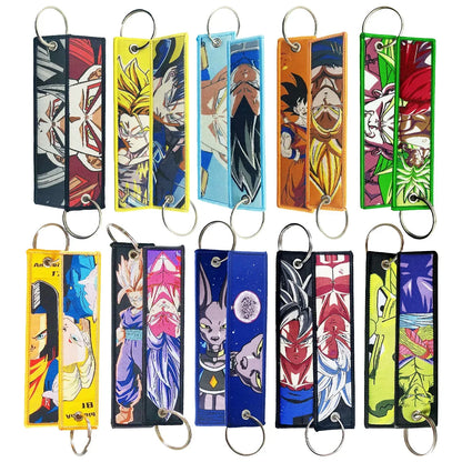 Dragon Ball Embroidered Keychain Lanyard - Anime Badge Holder & Key Strap