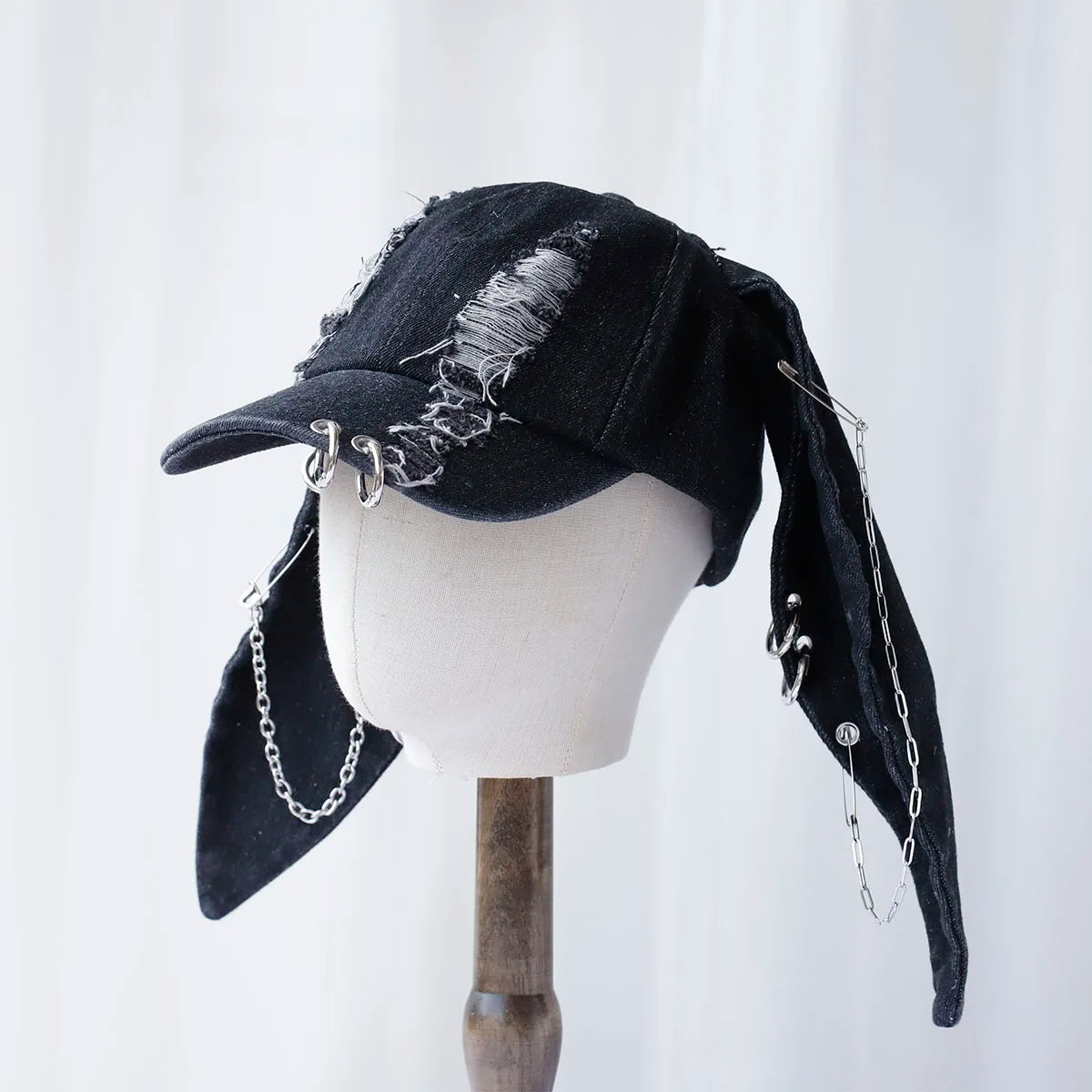 Rabbit Ear Washed Graffiti Baseball Cap - Hip Hop Unisex Party Hat